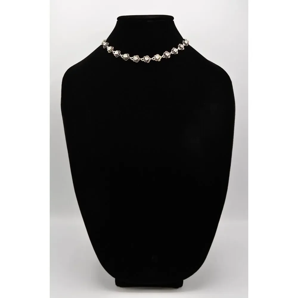 Premier Designs Vintage Choker Necklace Aurora Borealis Rhinestone Crystal 9J